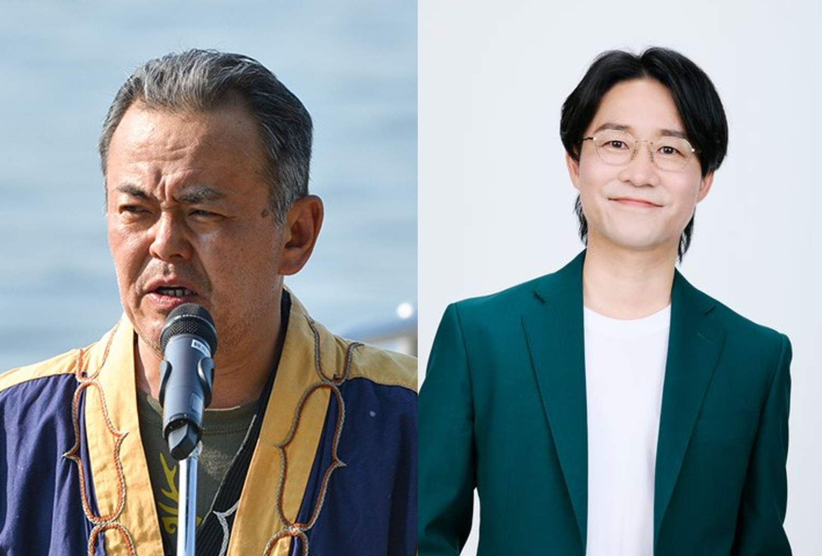 阿寒アイヌコンサルン代表理事廣野洋さんとラジオ局「FM NORTH WAVE」のDJ田村次郎さん